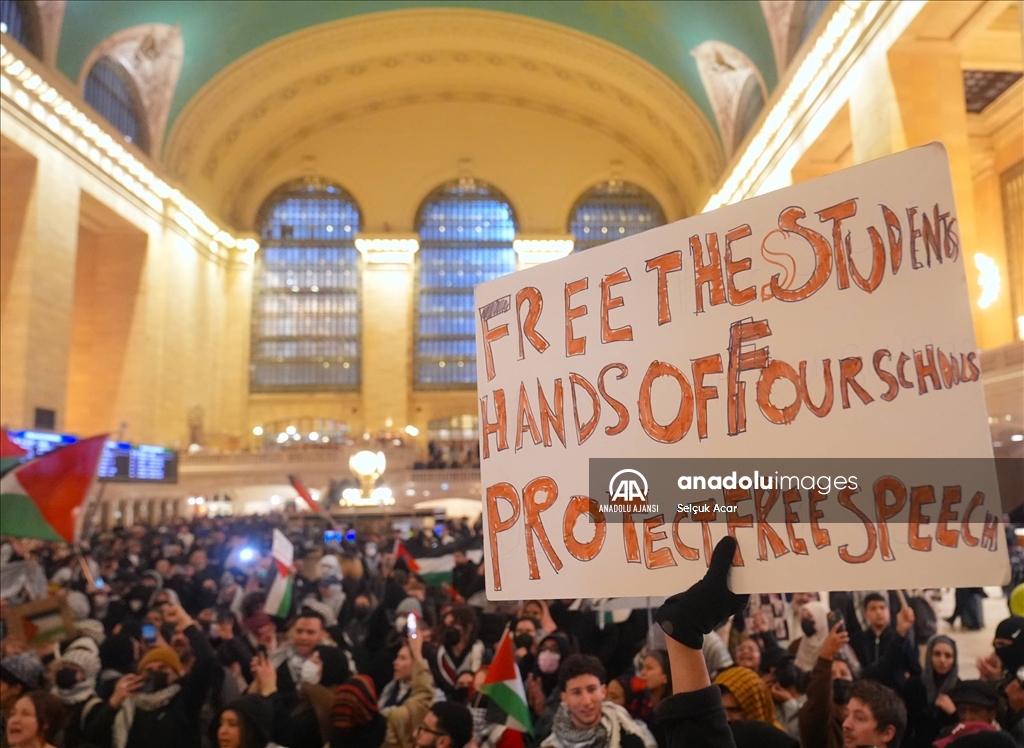New York'ta Filistin yanlısı protesto düzenlendi