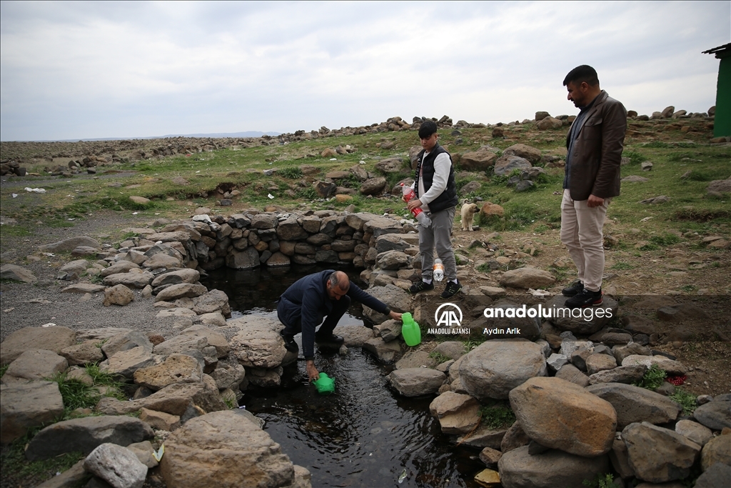 Volkanik dağın eteklerindeki "doğal akvaryum"da üç tür balık yaşıyor