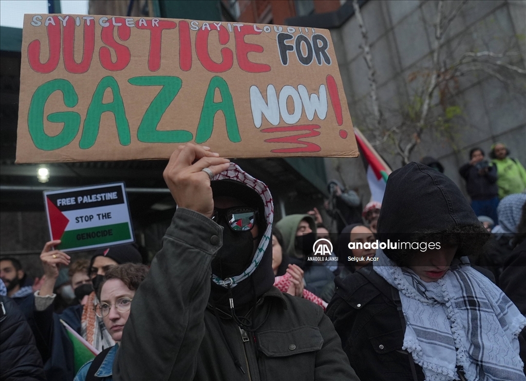 New York'ta Filistin yanlısı protesto düzenlendi