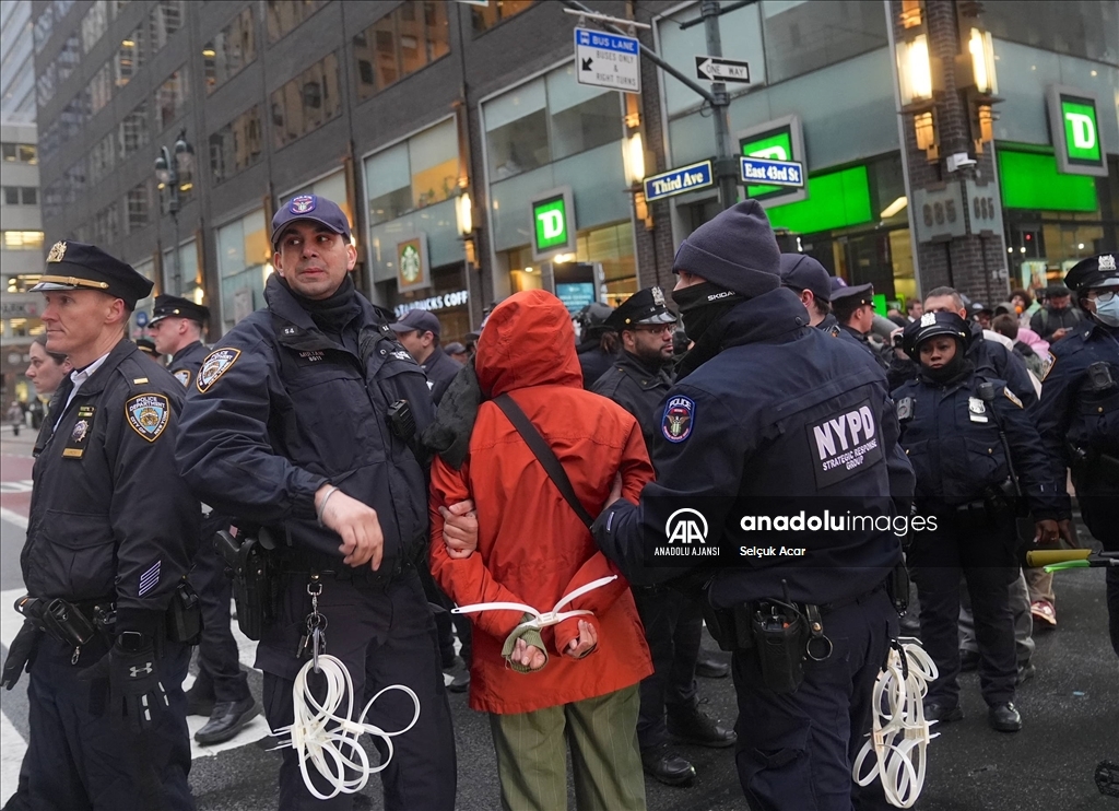 New York'ta Filistin yanlısı protesto düzenlendi