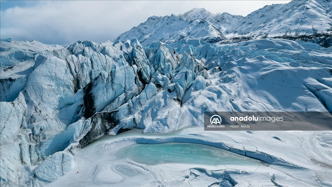 Türk fotoğrafçı Alaska'da Matanuska Buzulu'nu dronla görüntüledi 