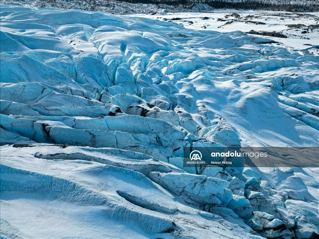 Türk fotoğrafçı Alaska'da Matanuska Buzulu'nu dronla görüntüledi 