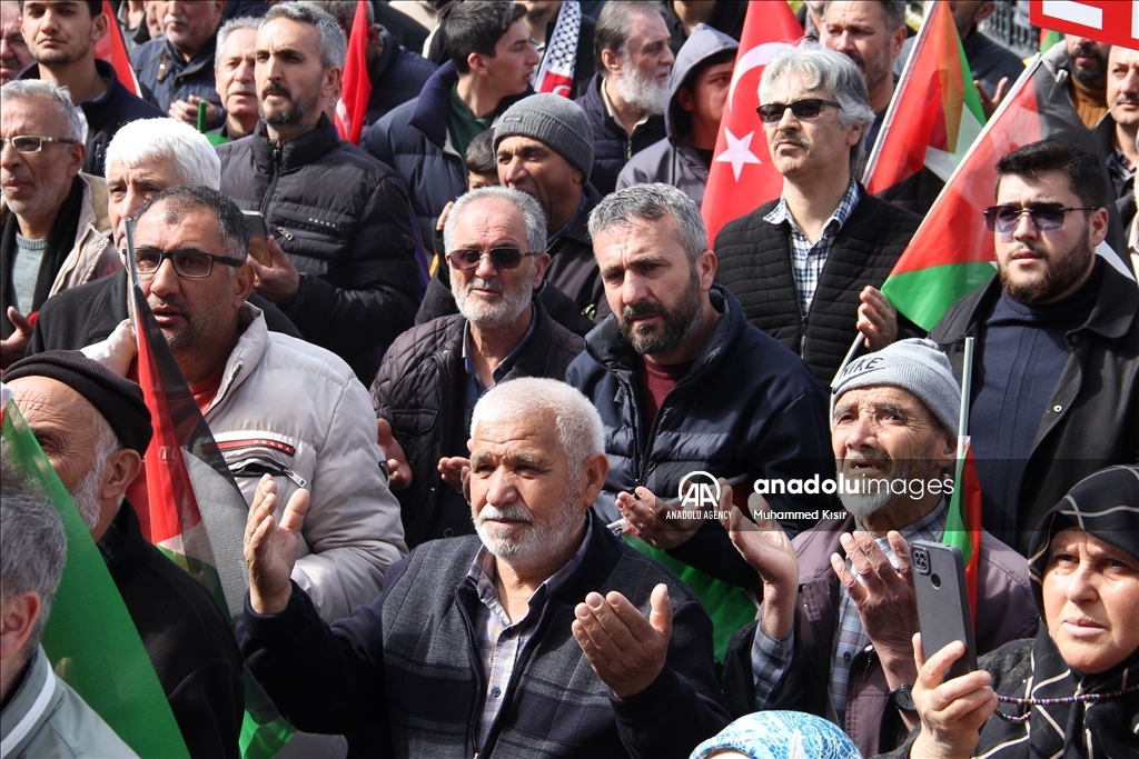 مظاهرات حاشدة داعمة لفلسطين في عدة مدن تركية