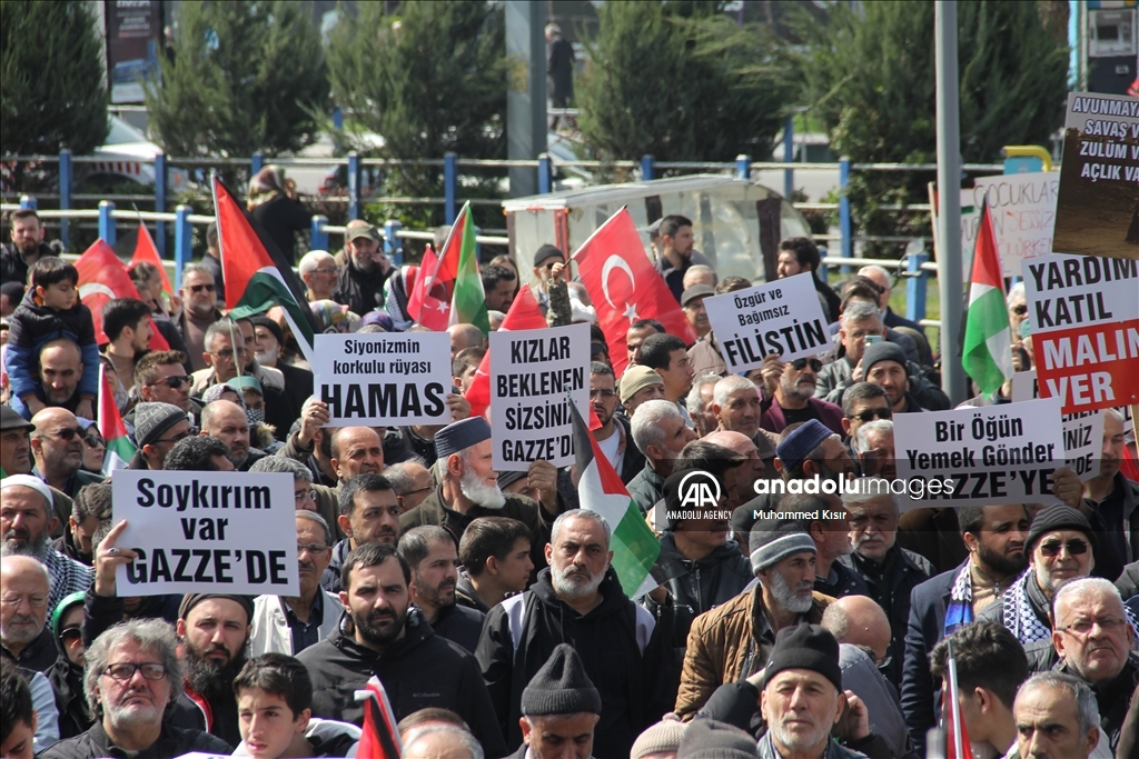 مظاهرات حاشدة داعمة لفلسطين في عدة مدن تركية
