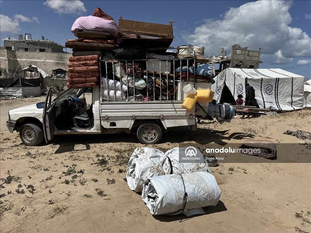 İsrail'in saldırıları sonrası Filistinliler, güvenli bölgelere göç ediyor