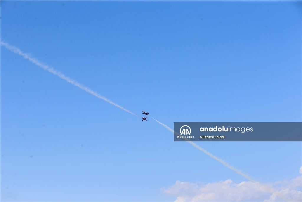 Turkish Stars performs a flight over Hatay