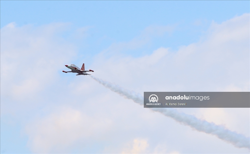 Turkish Stars performs a flight over Hatay
