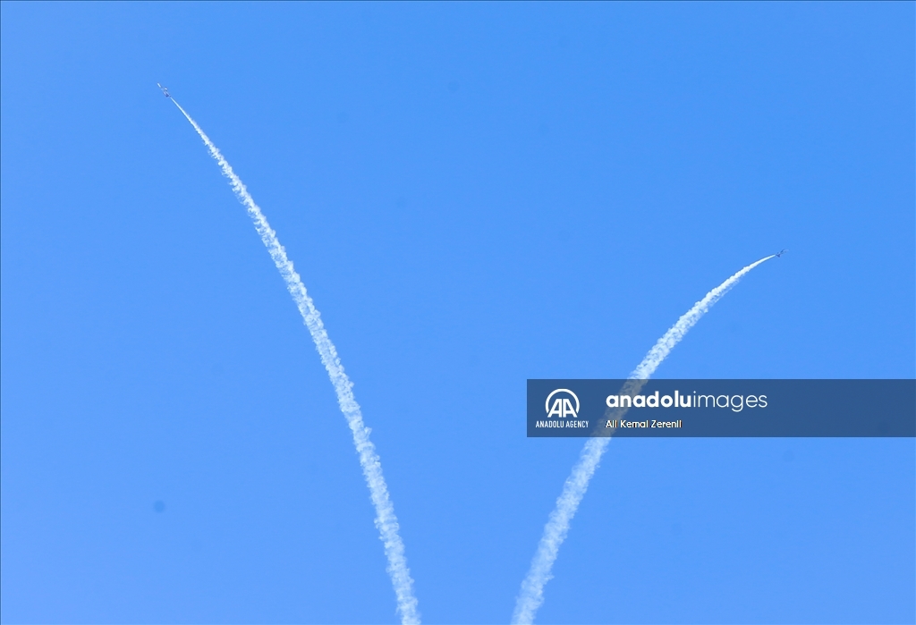 Turkish Stars performs a flight over Hatay