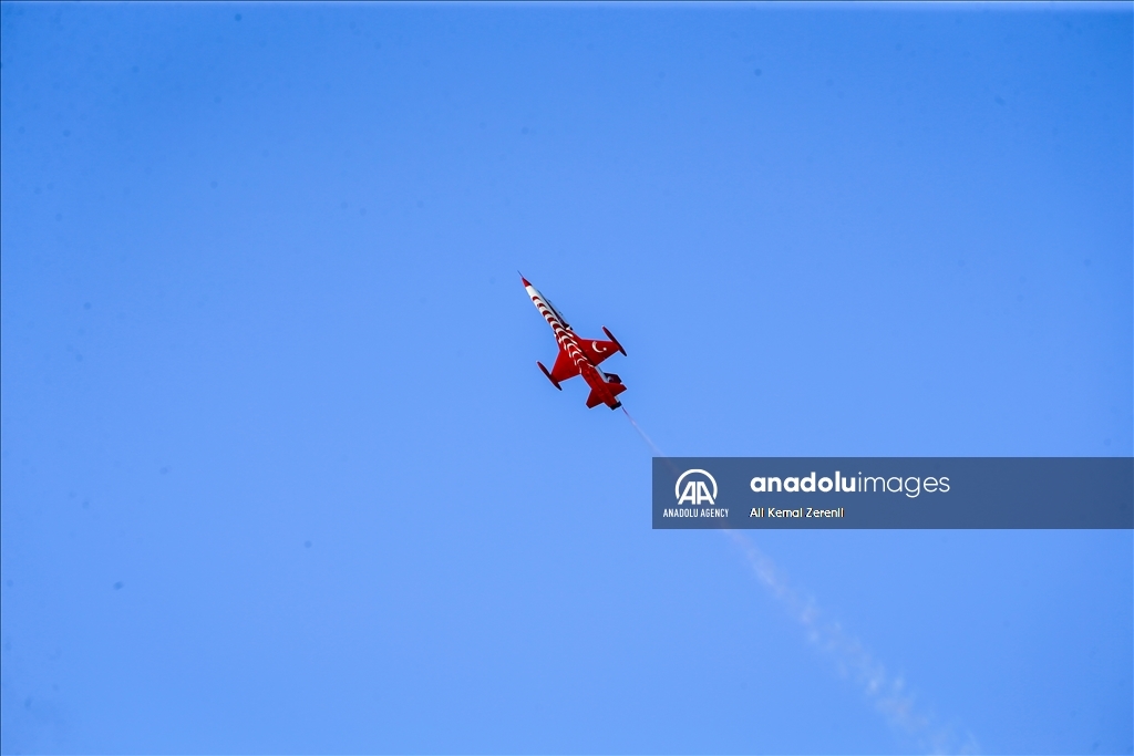 Turkish Stars performs a flight over Hatay