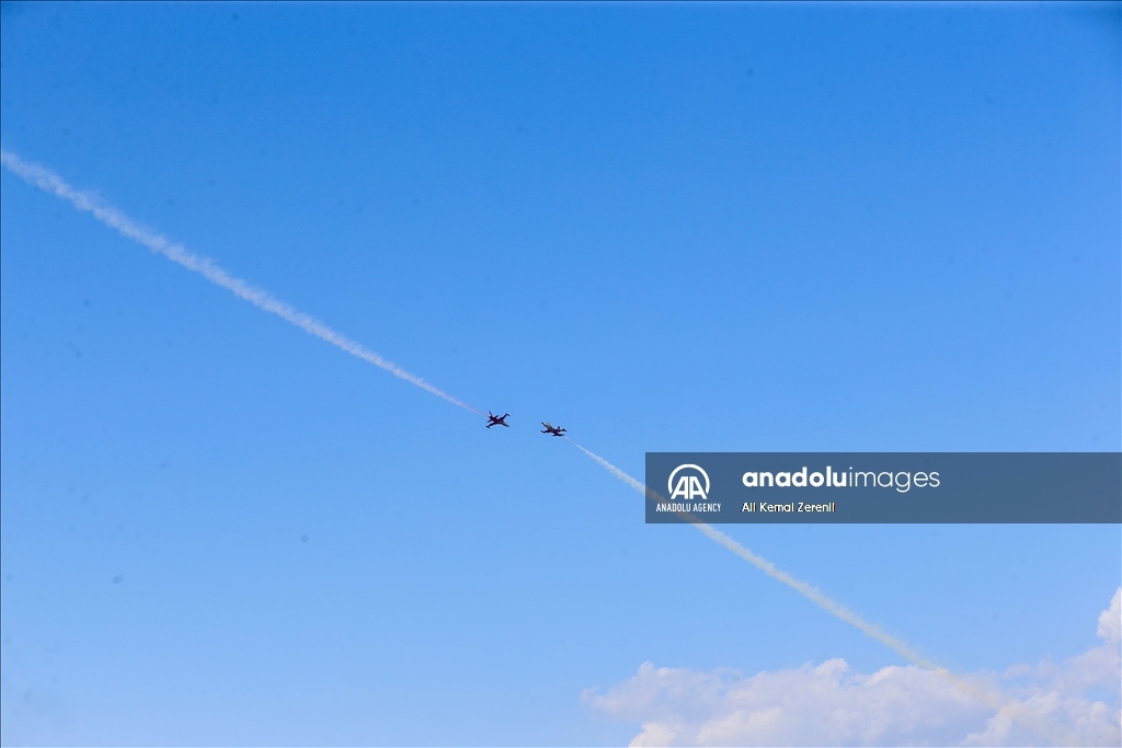Turkish Stars performs a flight over Hatay