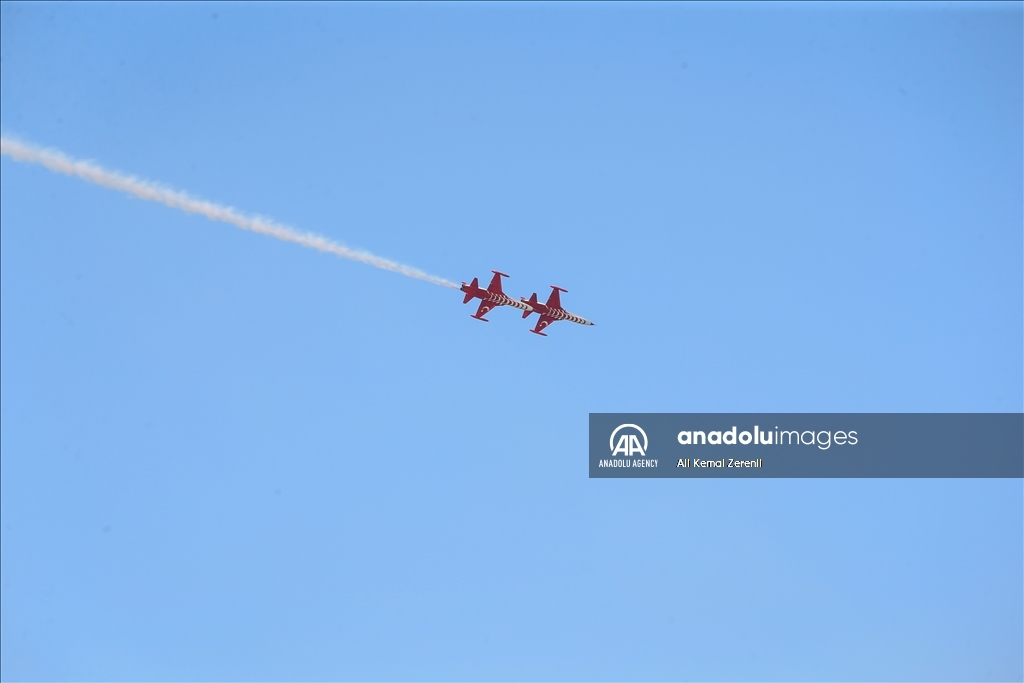 Turkish Stars performs a flight over Hatay