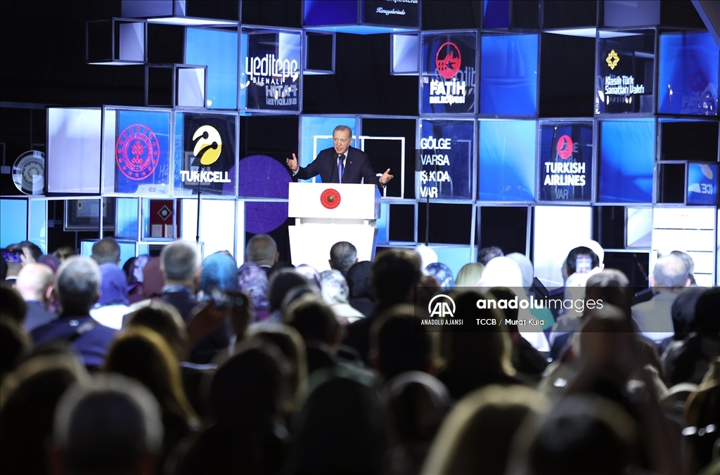 Cumhurbaşkanı Erdoğan, 3. Uluslararası Yeditepe Bienali açılış töreninde konuştu