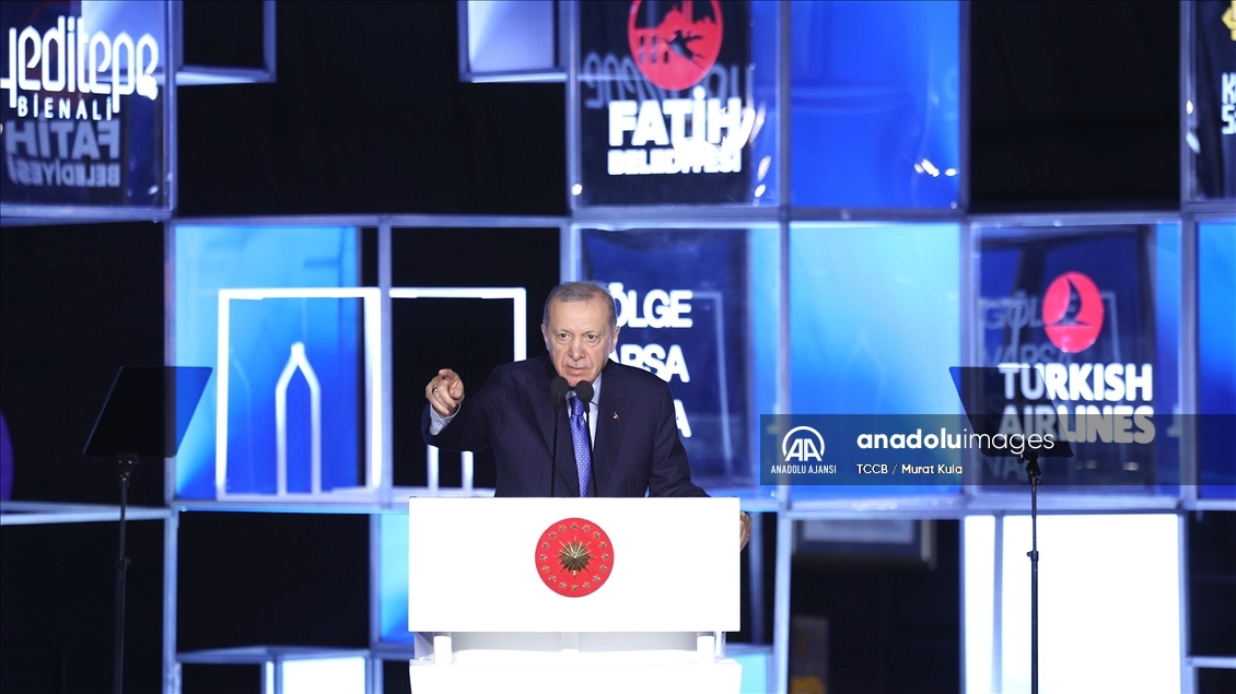 Cumhurbaşkanı Erdoğan, 3. Uluslararası Yeditepe Bienali açılış töreninde konuştu