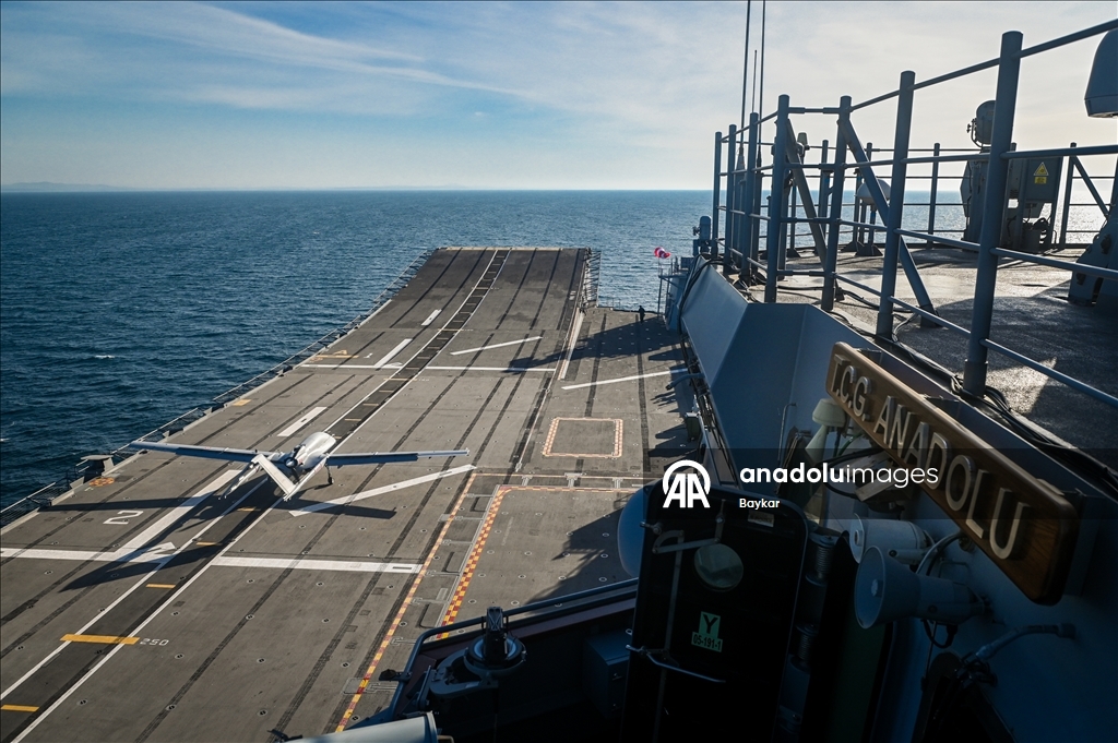 Bayraktar TB3 SİHA'dan TCG Anadolu'ya başarılı 4 sorti