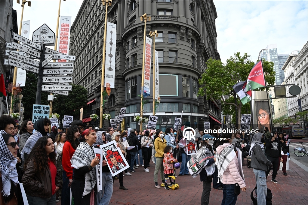 San Francisco’da Filistin’e destek gösterisi