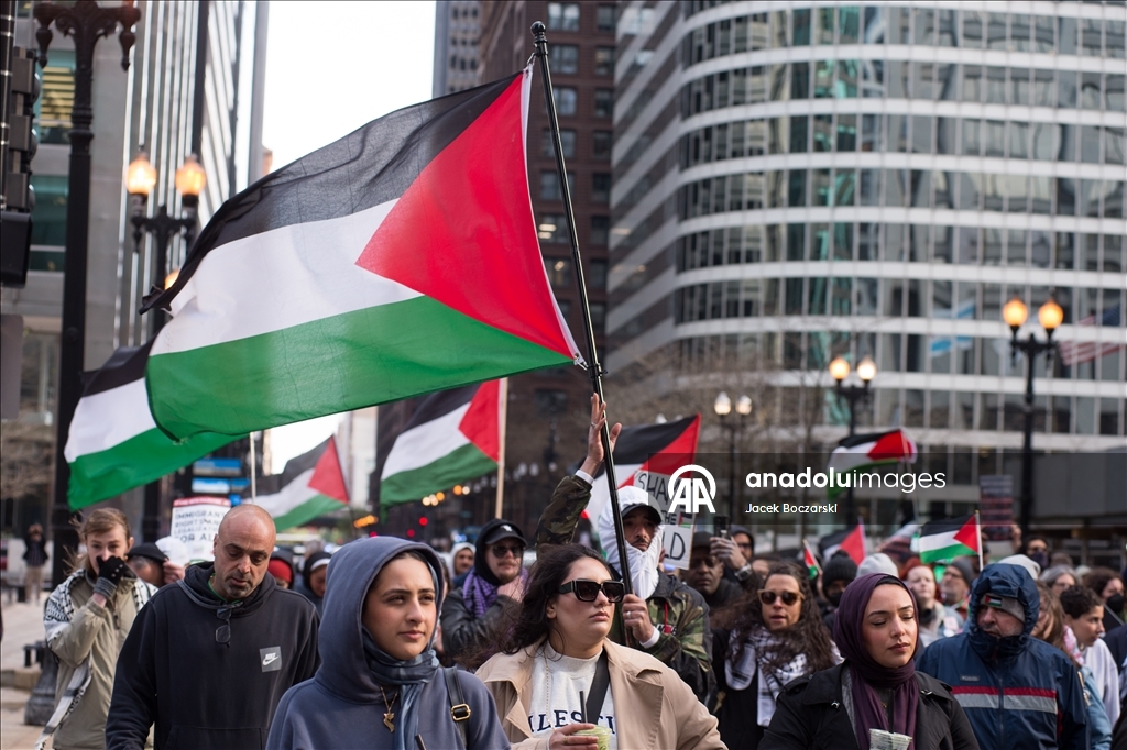 Chicago’da Filistin’e destek gösterisi düzenlendi