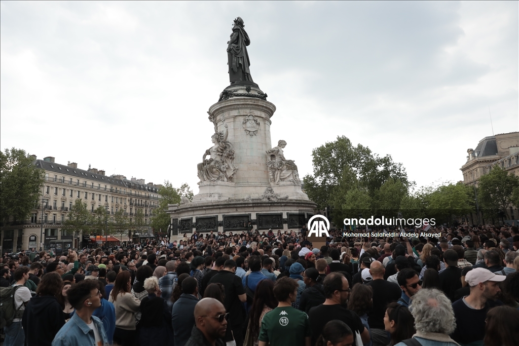 Protest in Paris against Islamophobia after mosque attack in Gard
