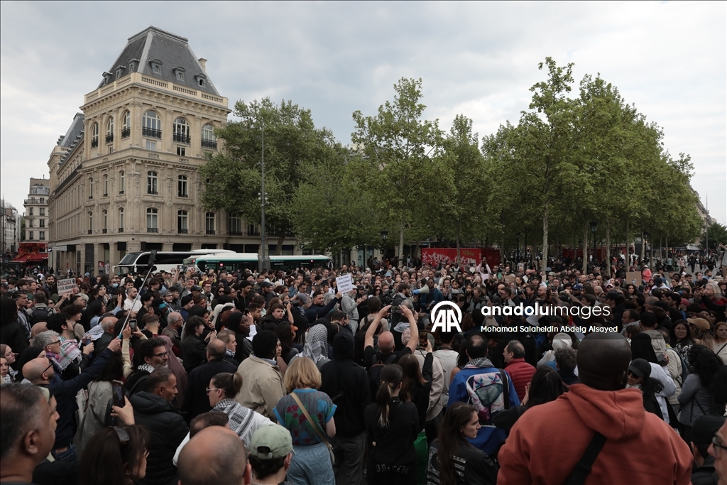 Protest in Paris against Islamophobia after mosque attack in Gard