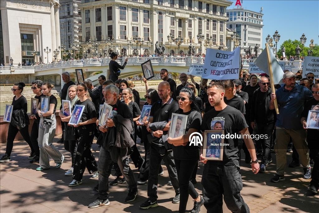 Parents of night club fire victims march in Skopje