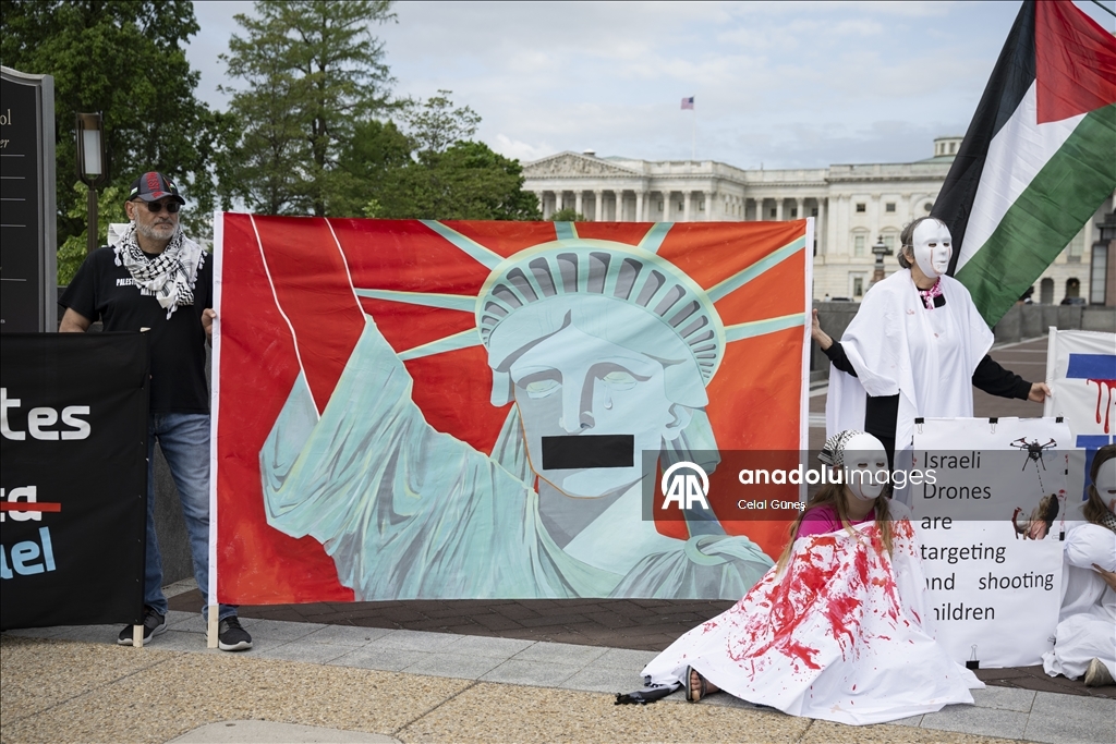 Washington'da Gazze gösterisi