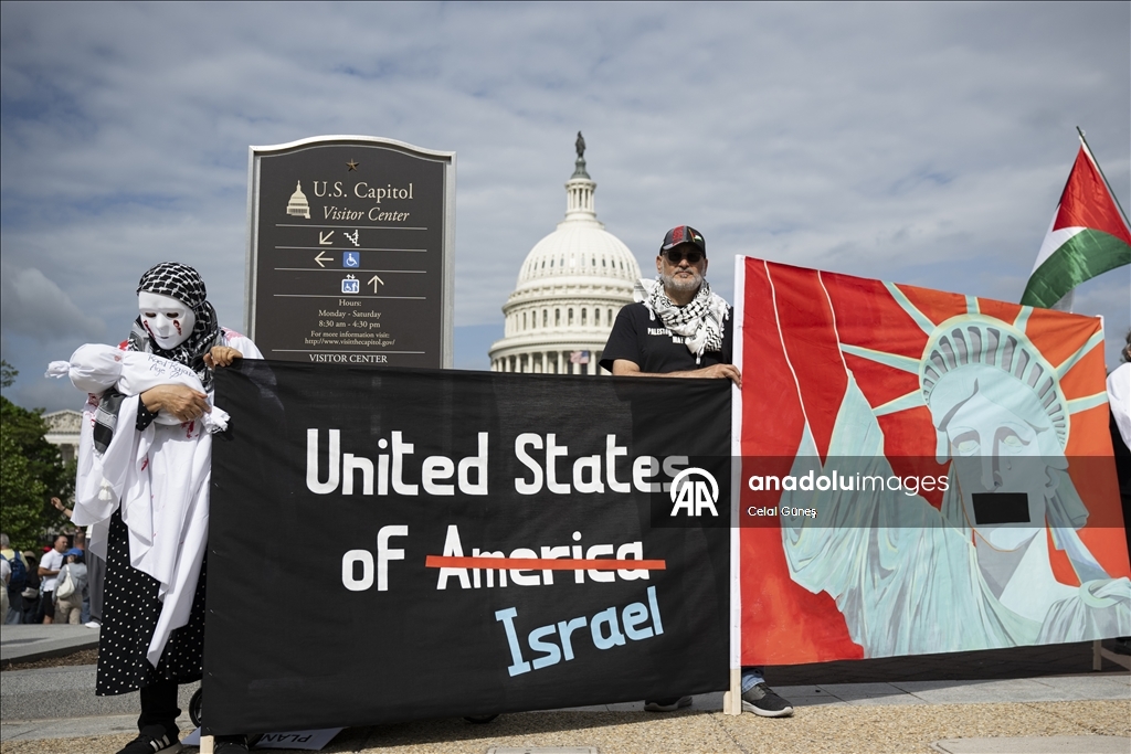 Washington'da Gazze gösterisi