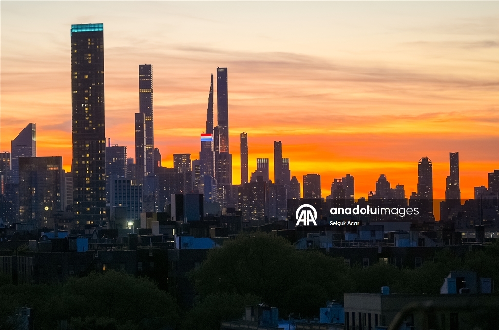 New York'ta gün batımı