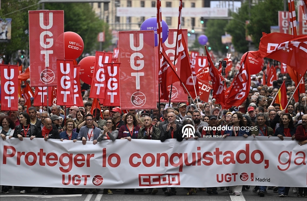 Madrid'de 1 Mayıs Emek ve Dayanışma Günü kutlamaları