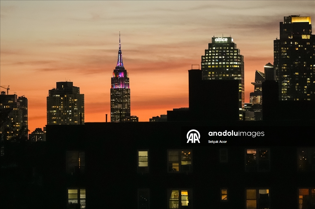 New York'ta gün batımı