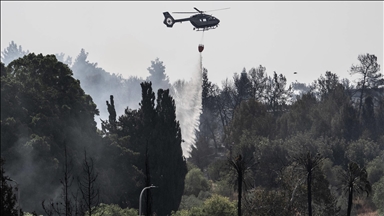 İsrail'de Kudüs ile Tel Aviv arasındaki ormanlık alanda çıkan yangınlar 11 noktada sürüyor