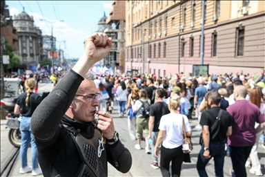 Prvomajski protest ispred Vlade Srbije u Beogradu: Aktuelni zakoni se moraju mijenjati