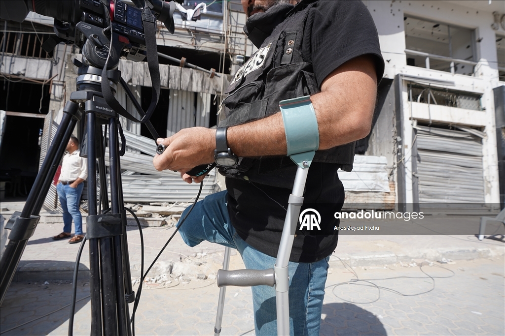 İsrail’in hedefindeki Gazzeli gazeteciler, canları pahasına gerçeği aktarmaya çalışıyor
