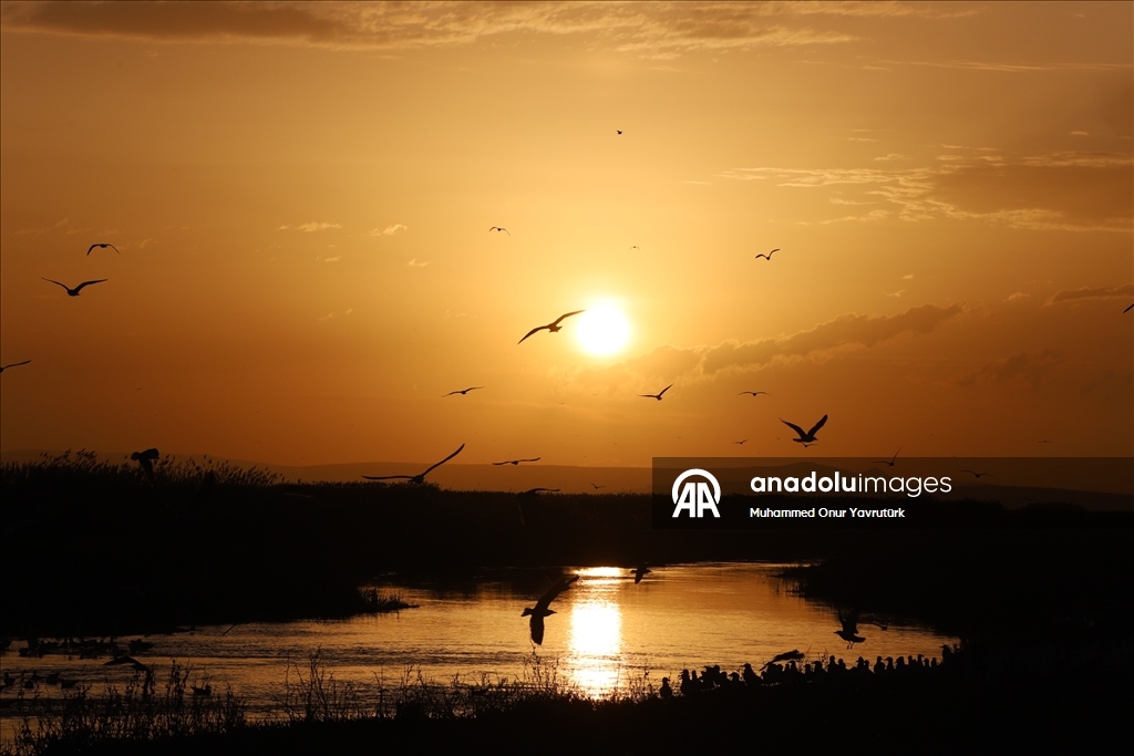 Van'da gün batımı