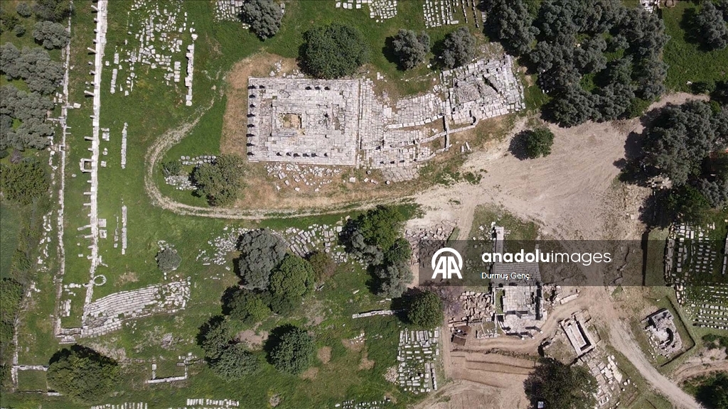 Entrance gate of the city and shops exposed in Lagina Hekate Sacred Site