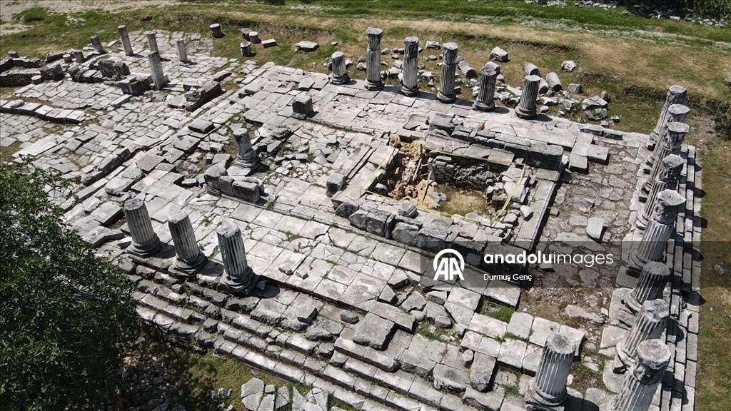 Entrance gate of the city and shops exposed in Lagina Hekate Sacred Site