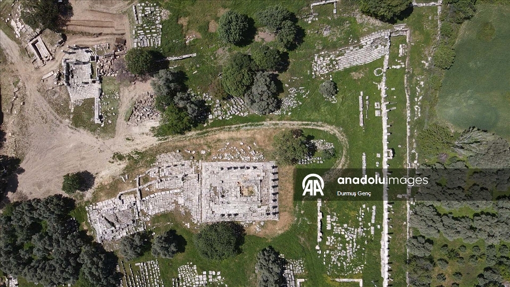 Entrance gate of the city and shops exposed in Lagina Hekate Sacred Site