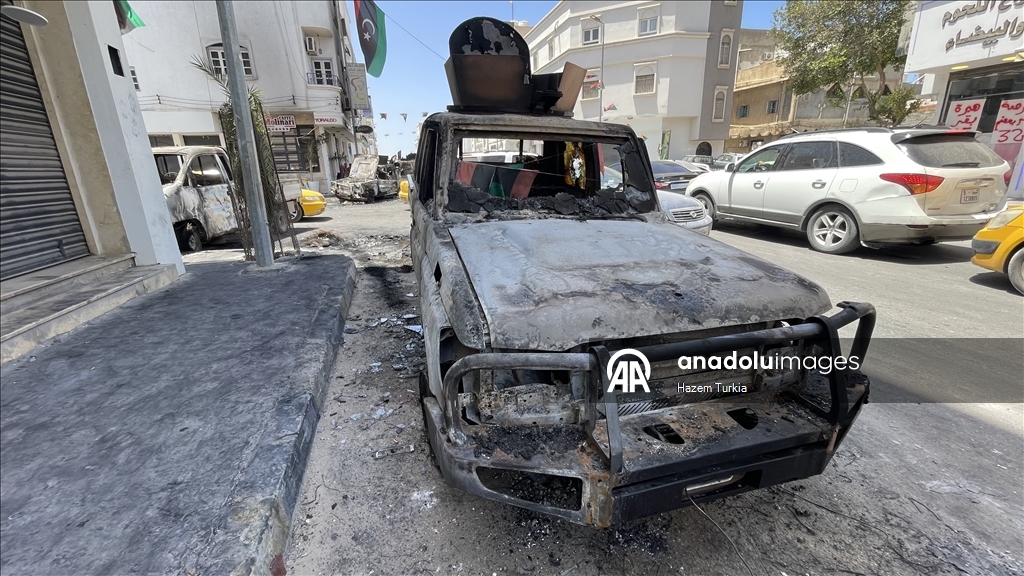 «Анадолу» запечатлело район столкновений в Триполи