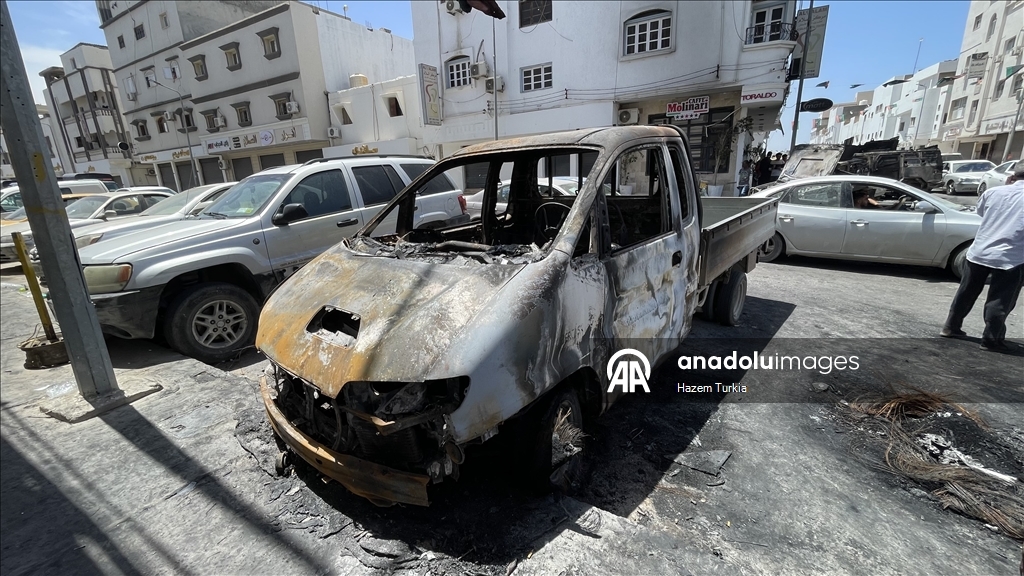 «Анадолу» запечатлело район столкновений в Триполи