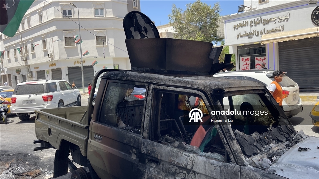 «Анадолу» запечатлело район столкновений в Триполи
