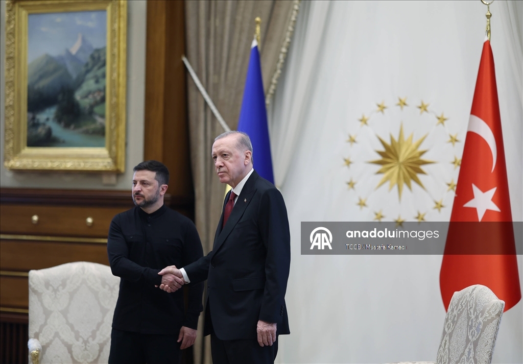 Cumhurbaşkanı Erdoğan'ın, Ukrayna Devlet Başkanı Zelenskiy ile görüşmesi başladı