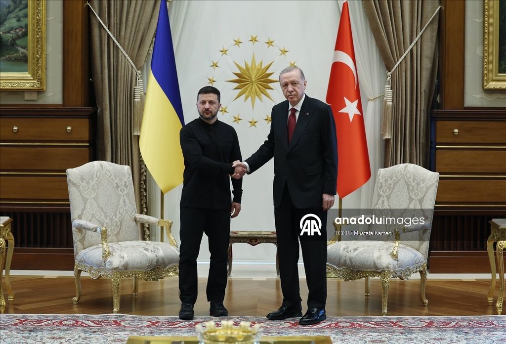 Cumhurbaşkanı Erdoğan'ın, Ukrayna Devlet Başkanı Zelenskiy ile görüşmesi başladı