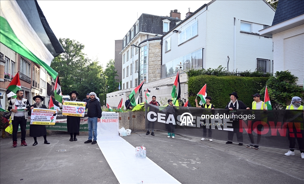У посольства Израиля в Брюсселе прошла протестная акция