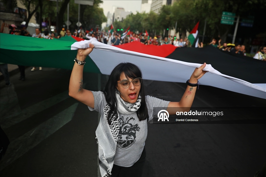 مظاهرات في المكسيك تنديدا بمجازر إسرائيل في غزة