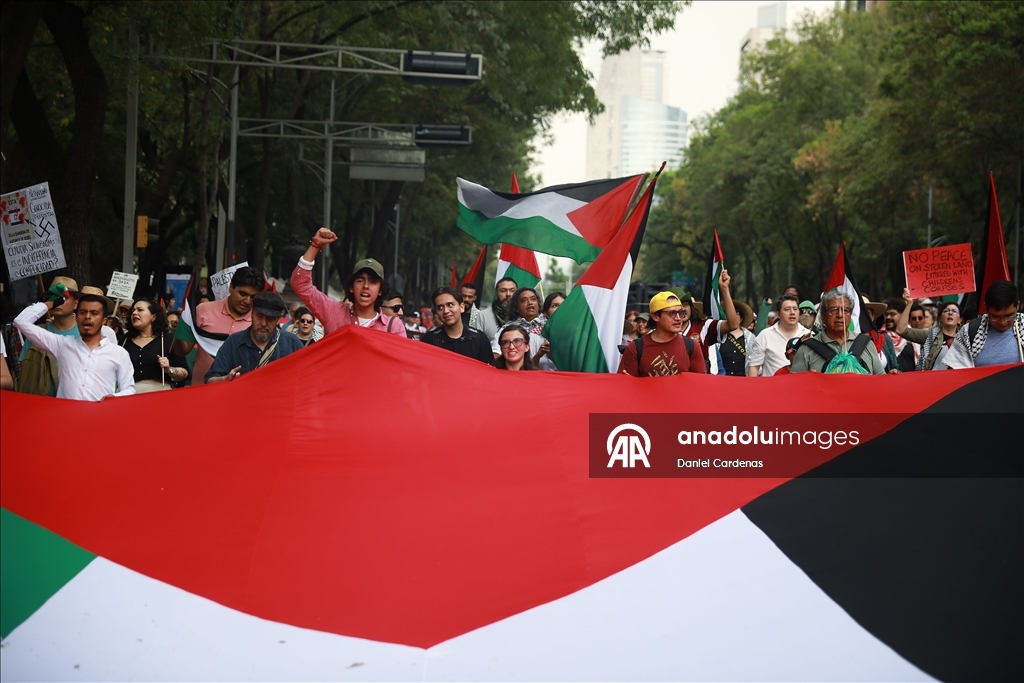 مظاهرات في المكسيك تنديدا بمجازر إسرائيل في غزة