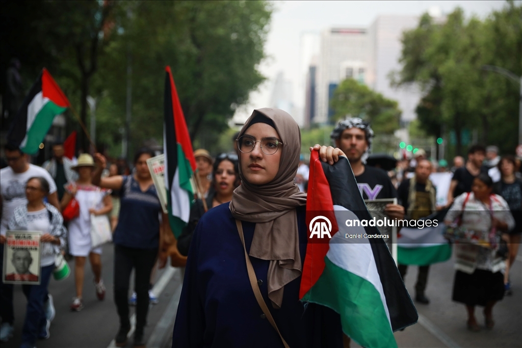 مظاهرات في المكسيك تنديدا بمجازر إسرائيل في غزة