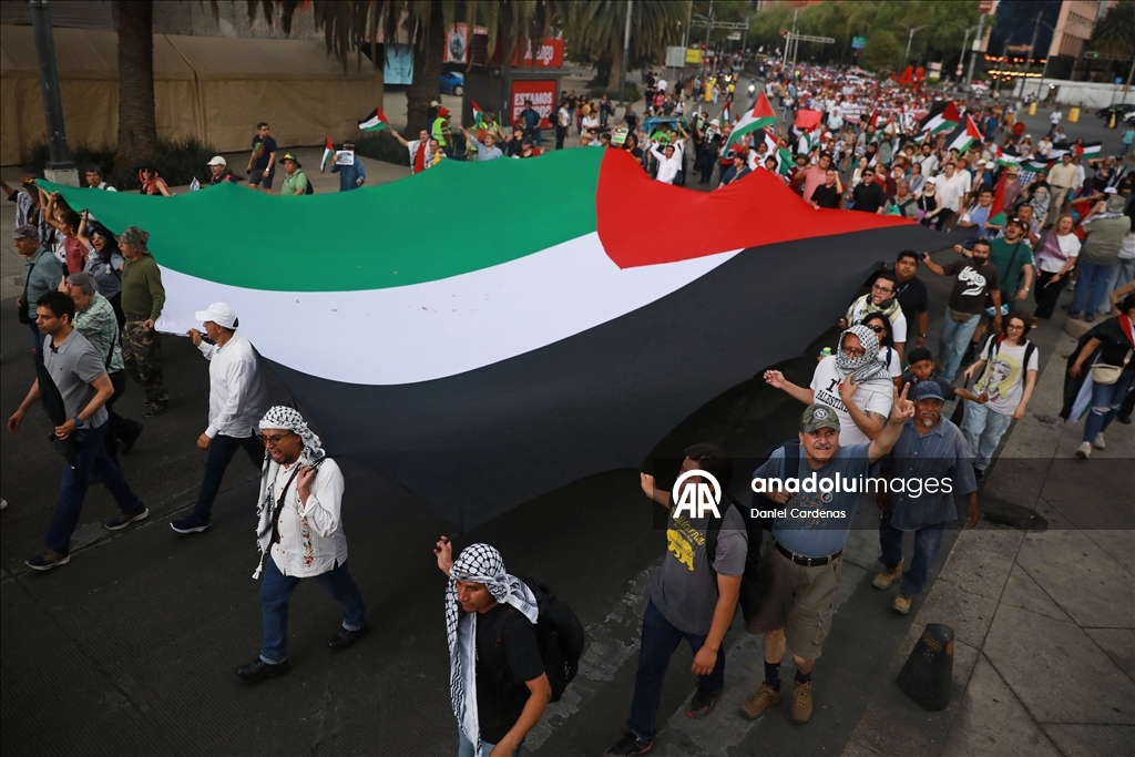 مظاهرات في المكسيك تنديدا بمجازر إسرائيل في غزة