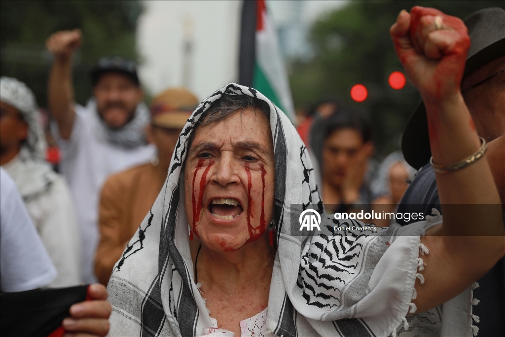 مظاهرات في المكسيك تنديدا بمجازر إسرائيل في غزة
