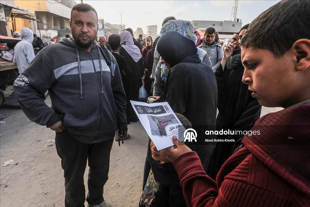 Палестинцы покидают восток Хан-Юнуса из-за угрозы израильской атаки