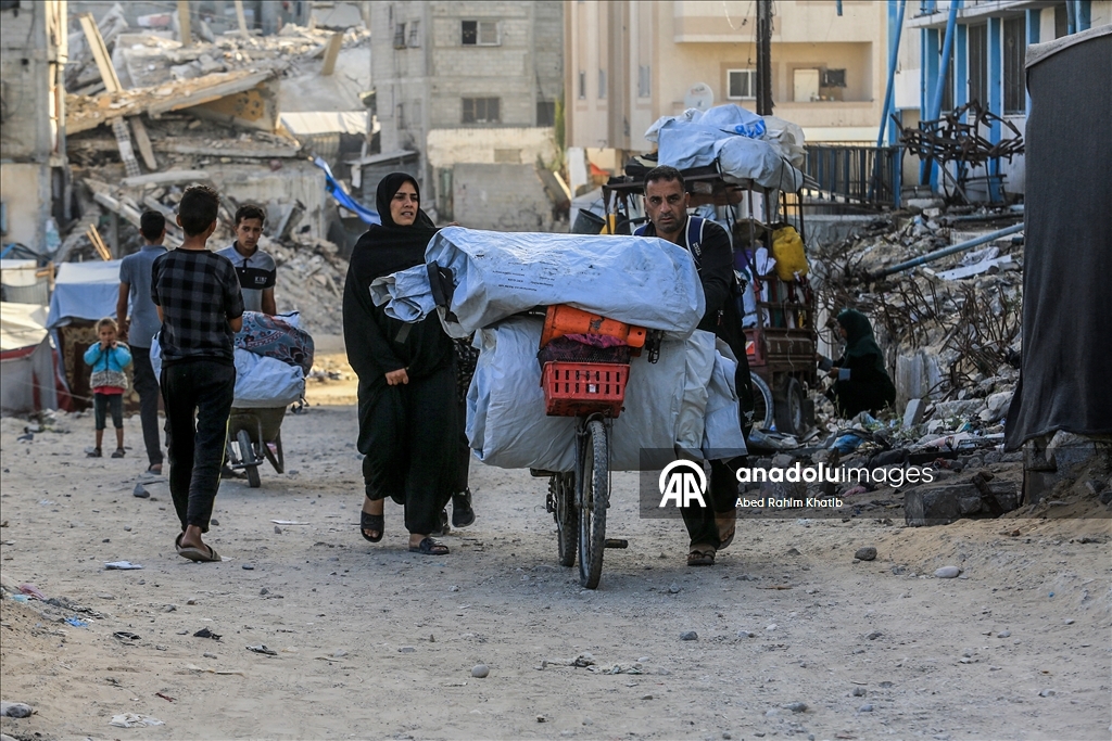 Палестинцы покидают восток Хан-Юнуса из-за угрозы израильской атаки