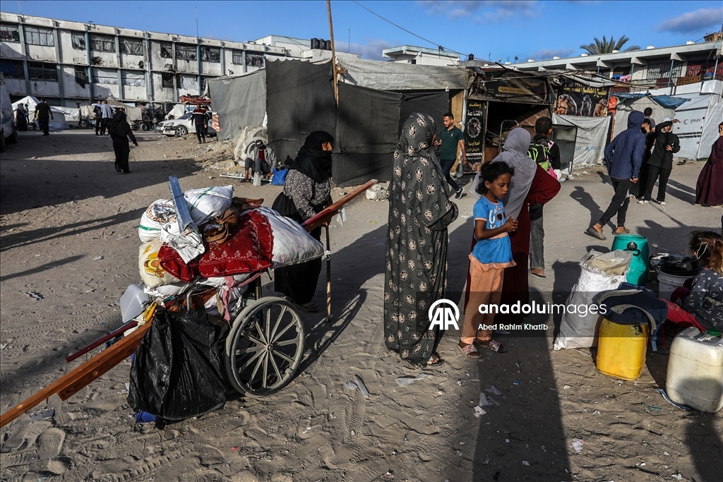 Палестинцы покидают восток Хан-Юнуса из-за угрозы израильской атаки
