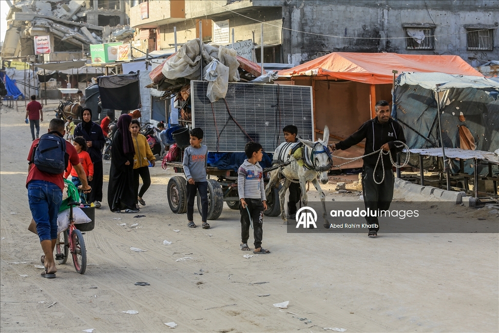 Палестинцы покидают восток Хан-Юнуса из-за угрозы израильской атаки